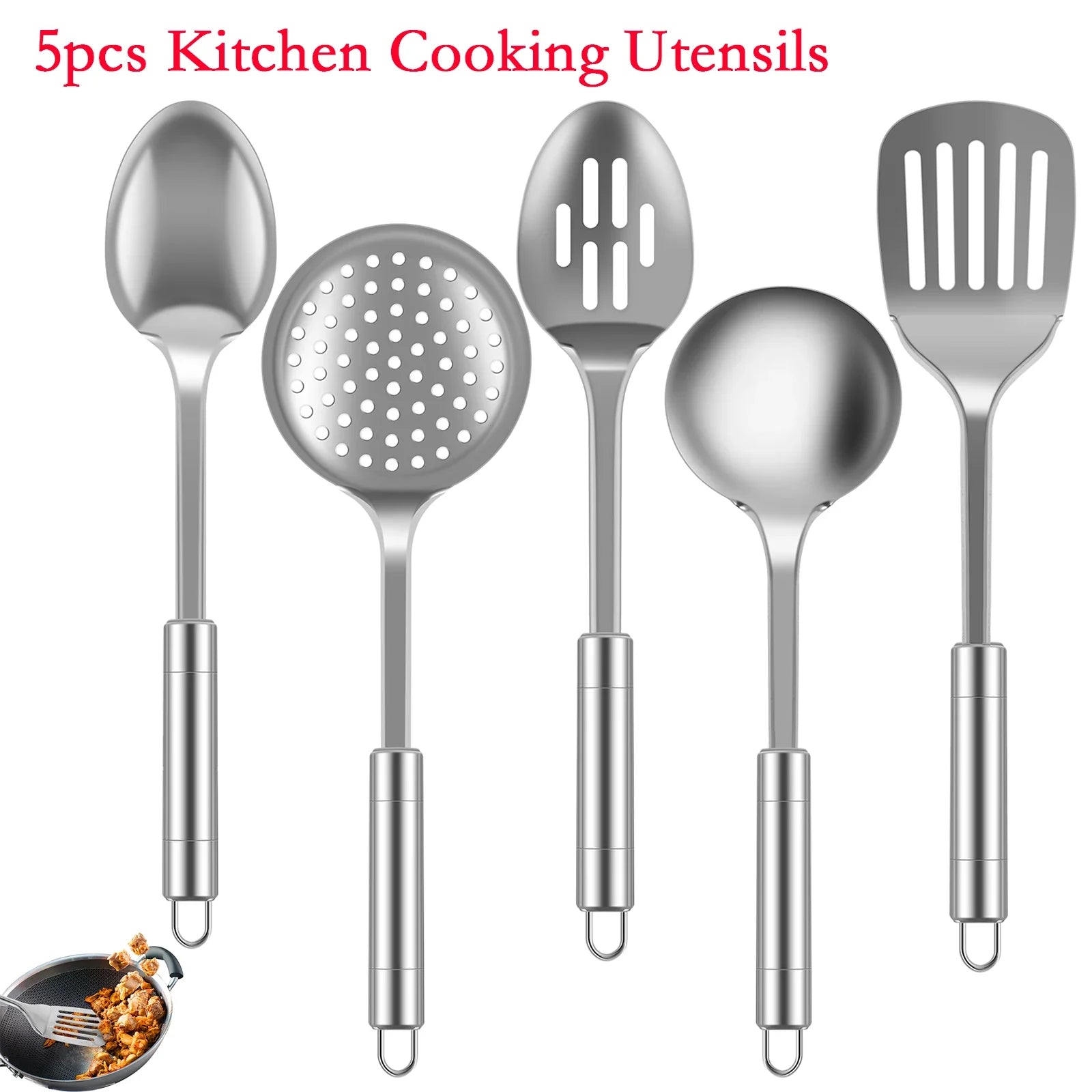 5Pcs Stainless Steel Kitchen Utensils Set