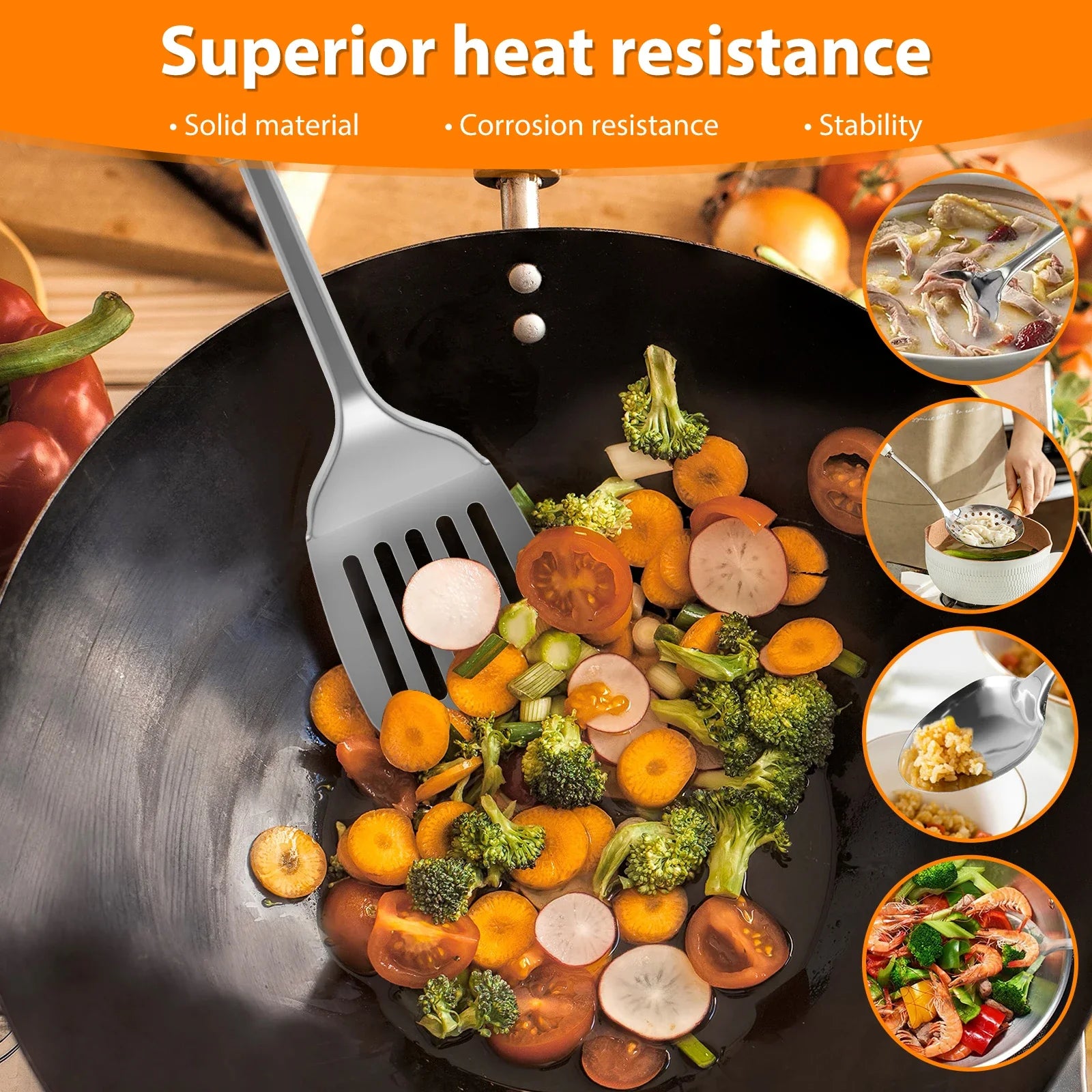 5Pcs Stainless Steel Kitchen Utensils Set